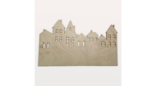 Drevený domček, 15*18 *0,3 cm