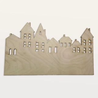 Drevený domček, 24*18 *0,3 cm