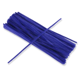Chlpatý drôtik 6mm/30cm - tmavofialový, 100ks/bal