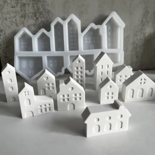 Silikónová forma - domčeky 20,5x11cm