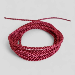 Šnúra točená bordová 2,8 mm / 2m